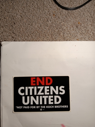 End Citizen  United Sticker 