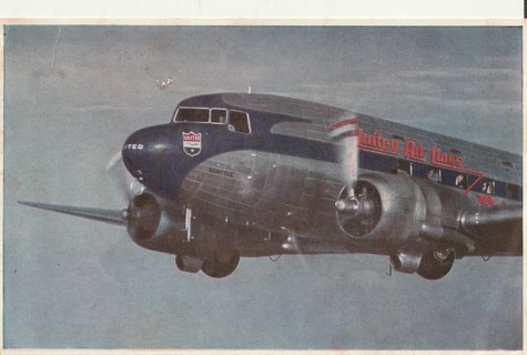 Vintage Unused Postcard: e: United Air Lines