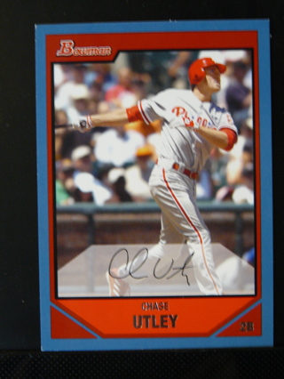 20017 Bowman "Blue" Parallel #181 Chase Utley (Phillies) S/N #239/500