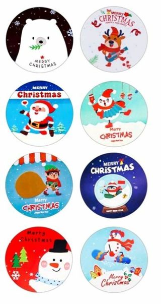 ⛄NEW⭐(8) 1" MERRY CHRISTMAS Stickers⛄