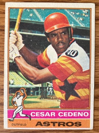 1976 Cesar Cedeno baseball card  