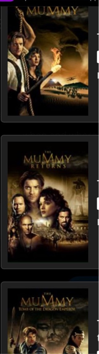 The Mummy (1999), The Mummy Returns, The Mummy Tomb of the Dragon Emperor  HD MA copy