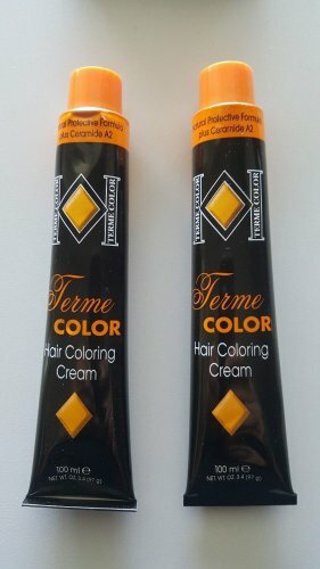   2 PCK TERME COLOR~Hair Color Cream~Natural Protective Formula+Ceramide A2~3.4 oz