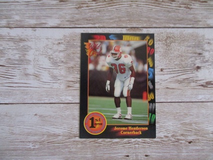 1991 AAA Wild card Jerome Henderson football trading card # 71