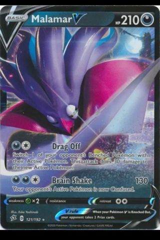 NM Ultra Rare Malamar V Pokemon card TCG SWSH