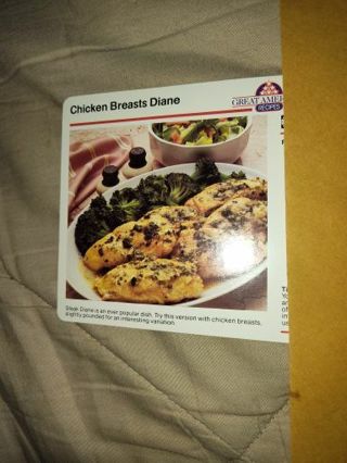 Recipe Card for Chicken Breast Diane