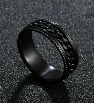 Men's Size 7 Black Ring