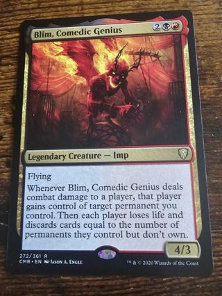 Magic the gathering mtg Blim comedic Genius rare card Commander Legends