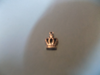 Silvertone Kings crown charm 1 inch