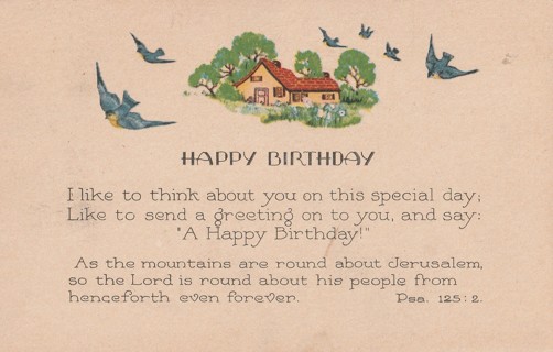 Vintage Unused Postcard: f: Comic: Birthday