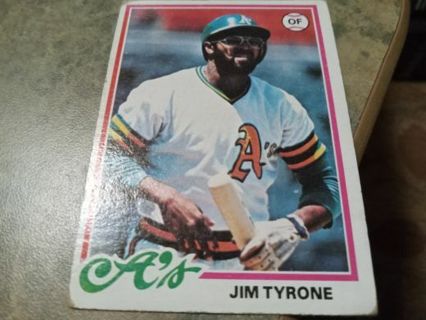 1978 TOPPS JIM TYRONE OAKLAND A's BASEBALL CARD# 487