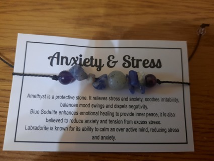 Natural Crystal Bead Bracelet-Anxiety & Stress