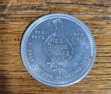 Red Goose Shoes ad coin