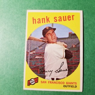 1959 - TOPPS EXMT - NRMT BASEBALL - CARD NO. 404 - HANK SAUER - GIANTS