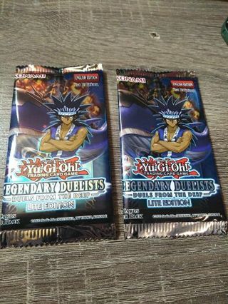 2 BRAND NEW YU-GI-OH BOOSTER PACKS with 3 CARDS PER PACK