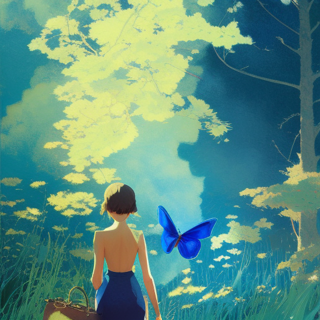 Listia Digital Collectible: Blue butterfly in the blue sky