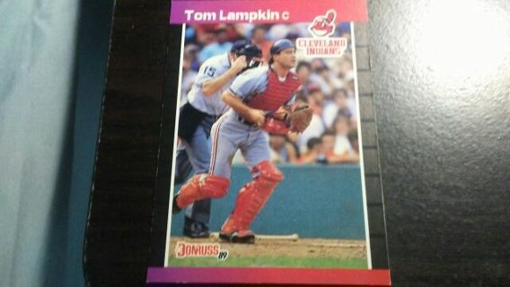 1989 DONRUSS TOM LAMPKIN CLEVELAND INDIANS BASEBALL CARD# 639