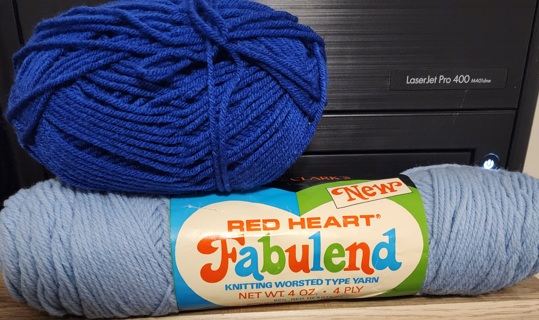 RESERVED - NEW - Red Heart Fabulend Yarn - "Lt. Blue" & BONUS