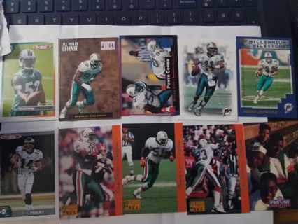 10 card Miami Dolphins lot rc inserts