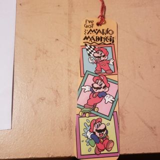1989 Mario Nintendo book mark
