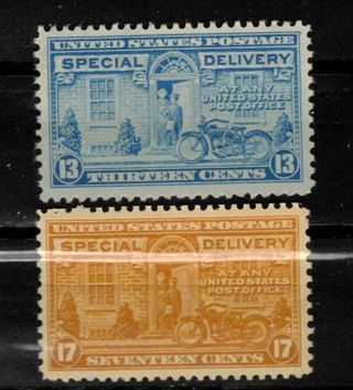 Old US Unused 13c and 17c Special Delivery Stamps