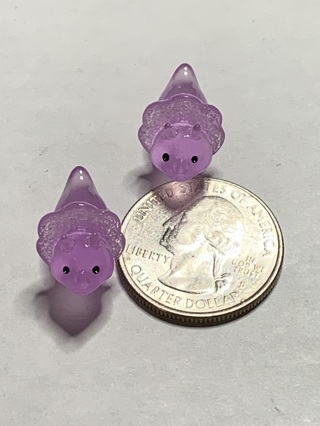 MINI DINSAURS~#9~SET OF 2~GLOW IN THE DARK~FREE SHIPPING!