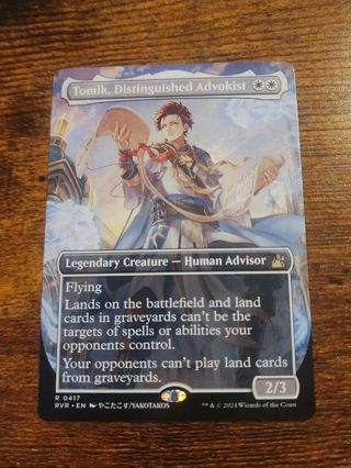 Magic the gathering mtg Tomik Distinguished Advokist Anime Borderless rare Ravnica Remastered