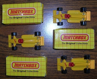 (3) Vintage 1988 Matchbox SQUIRT GRAND PRIX Diecast RACE CARS Free Shipping