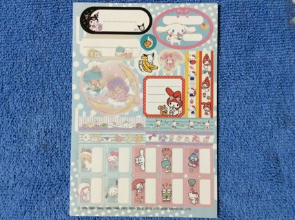 Sanrio Mixed Characters Sticker Sheet * 1 More Sticker Sheet & 4 Large Letter Memo  Sheets with GIN 