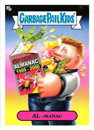 2022 Garbage Pail Kids GPK Book Worms AL Manac 78b GPK Card