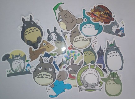 10 Large Vinyl Totoro Stickers