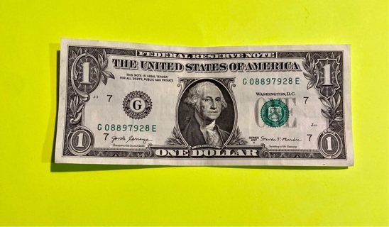 One Dollar Fancy Serial Number!