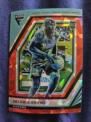 2022-23 Panini Flux Red Cracked Ice Rookie Jalen Duren