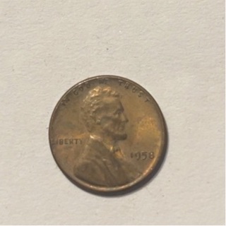 Almost uncirculated 1958 Wheat penny 