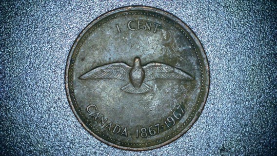 1867-1967 Canada 1 cent Centennial Coin