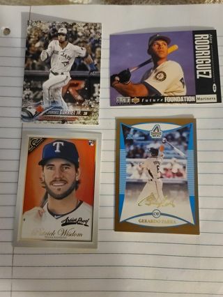 4 mlb rookie cards