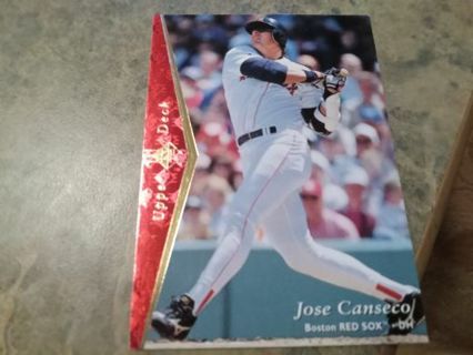 1995 UPPER DECK SP JOSE CANSECO BOSTON RED SOX BASEBALL CARD# 130