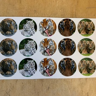 Tigers Bottle Cap Image Sheet 