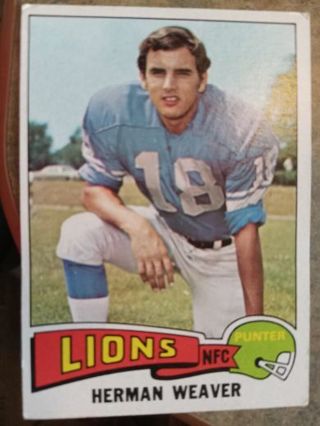 1975 TOPPS HERMAN WEAVER DETROIT LIONS FOOTBALL CARD# 146