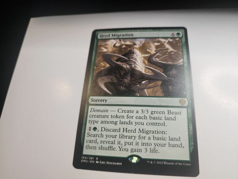 Free: Magic the gathering mtg Herd Migration rare card Dominaria United ...