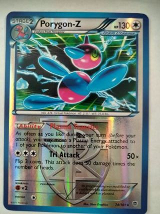 Porygon-z 74/101 rare holo pokemon