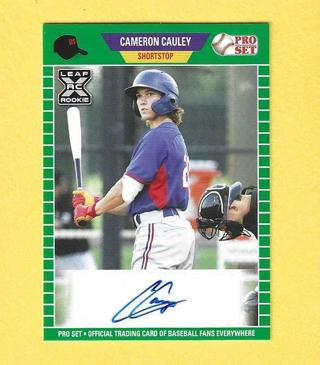 2021 LEAF PRO SET CAMERON CAULEY AUTOGRAPH ROOKIE CARD Auto Rangers Baseball Card