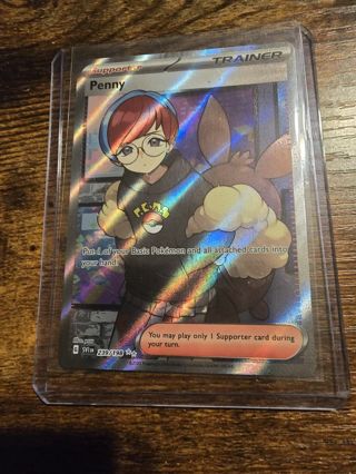 Pokemon Penny 239/198 secret rare card