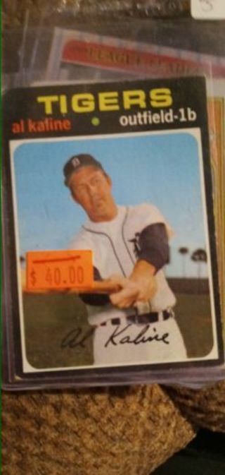 1971 Topps Detroit Tigers Al Kaline UER