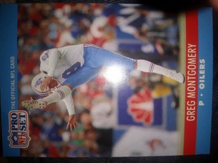 Greg Montgomery 1990 Pro Set Houston Oilers