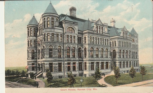 Vintage Used Postcard: 1912 Court House, Kansas City, MO