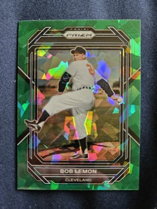 2023 Panini Prizm Green Ice Bob Lemon