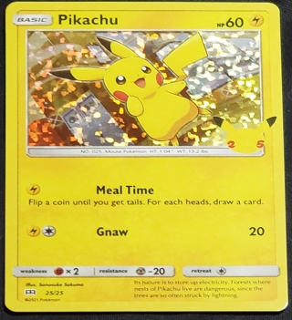 ⚡ Pokemon Card Pikachu 25/25 Holo ⚡60 HP McDonald’s 25th Anniversary Promo