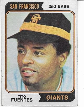 1974 TOPPS TITO FUENTES CARD