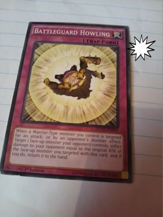 YU-GI-OH- BATTLEGUARD HOWLING- 1ST EDITION TRAP